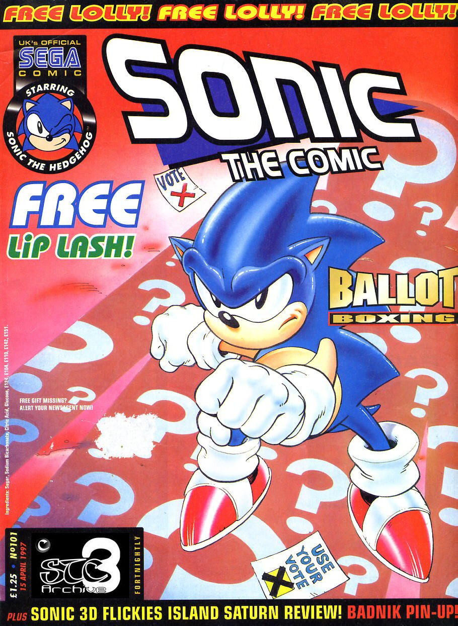 Sonic - The Comic Issue No. 101 Comic cover page